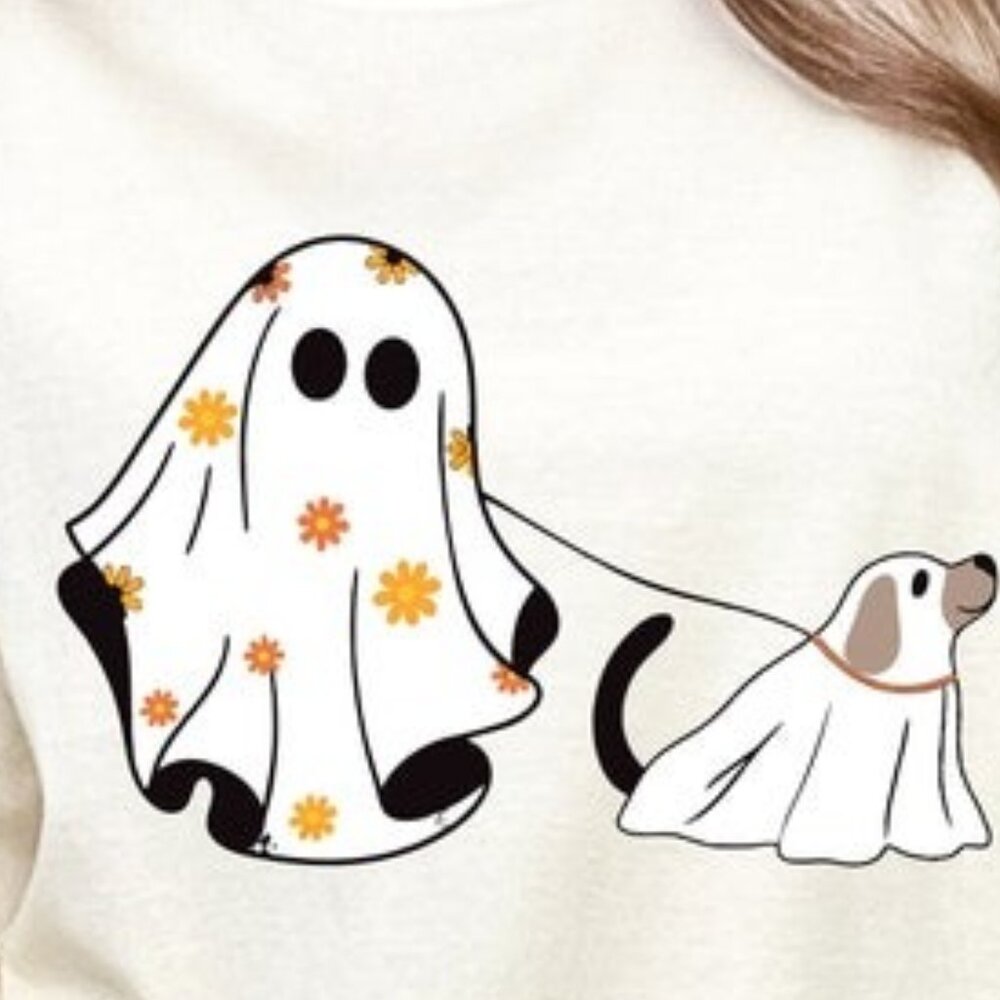 Ute Ghost Dog Shirt, Ghost Dog T-Shirt, Halloween Dog Lovers Gift View 2